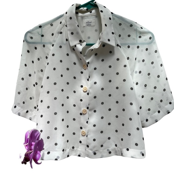 ARITZIA Wilfred Free Polka Dot Blouse EUC - Picture 1 of 9